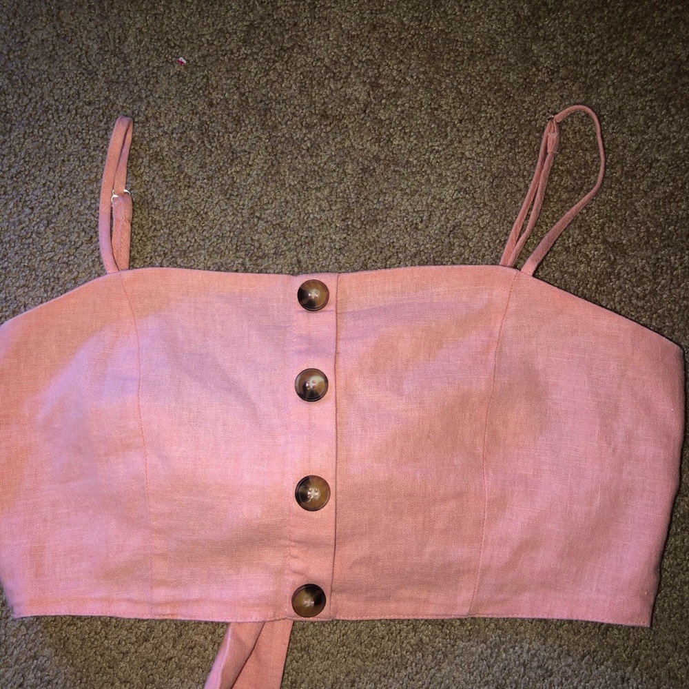 pink crop top